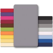 Lucina Lenzuolo Elasticizzato Topper spessori per Letto Contenitore Cotone 180x200-200x200 cm Grigio Scuro - Celinatex