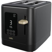 Cello - Digital 2 Slice Toaster with One Touch Ghost Panel, Toast Timer and Bagel