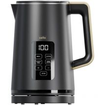 Cello Electric Digital Kettle with Temperature Control, 3000W Rapid Boil, LED Display, 1.7 Litre,, Black