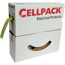 127066 Termoretraibile senza colla Verde, Giallo 9.50 mm 4.80 mm Restringimento:2:1 10 m - Cellpack
