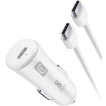 KFZ-Lader-Set 25W usb c wei inkl. Kabel für Samsung Type-C - Cellularline