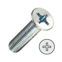 Tornillo rosca metal cabeza plana din 965 zincado metrica m-5 largo 16mm (caja 1000)