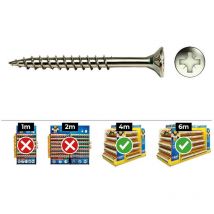 Vis à Bois Frais. Pz r / Parc Din Vloxp 4,5x80 Zinc. + Lubr. Boîte 100 Uni. Celo