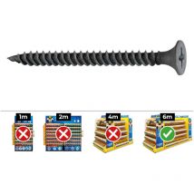 Caja 500 unid. tornillo placa yeso placa-metal ssf ø3,5x55mm fosfatado Celo