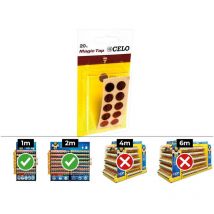 Celo - caja 10 blisters 20 unid. tapon adhesivo din/ref mtap Ø13mm color roble