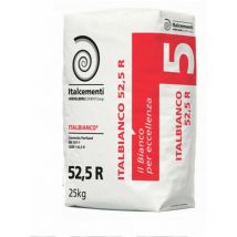 Cemento bianco r 52,5 Idesign Italbianco Bianca Italcementi in sacco da 25 Kg
