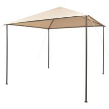 Cenador carpa plegable, Pabellón de Jardín, Pérgola 3x3 m de acero beige KLW6801 BonneVie
