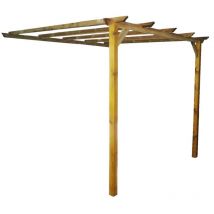 Lifeingarden - Cenador de Madera Inclinado Mt 3 x 2,8 - h. 2,5