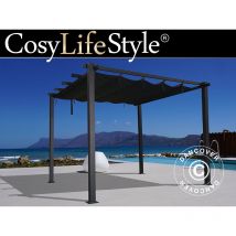Dancover - Cenador pérgola Santa Cruz, 3x4m, Gris oscuro