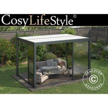 Dancover - Cenador pérgola bioclimática San Pablo Alu+ con puertas