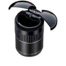 Insma - Cendrier de voiture A70S 300mAh porte-cigarette non irritant ouverture tactile en alliage d'aluminium noir.
