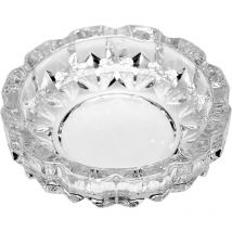 Cendrier en verre épais en cristal vert pomme pour décoration intérieure et extérieure (rond)
