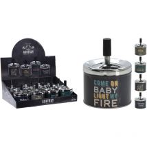 Koopman International B.v. - Cenicero AceroCromado Automático SistemaGiratorio 90x120mm Vintage Marca4Modelos