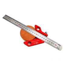 Centerline Ruler, 45/90 Degree, Aluminum Alloy Carpenter's Ruler