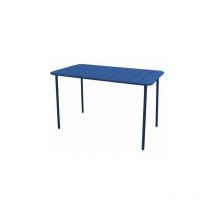 Table De Jardin De Repas Café Rectangulaire Bleu 4 Personnes - Centrale Brico