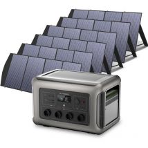 Allpowers - R3500 Station d'alimentation portable avec 6 panneau solaire de 200 w, batterie LiFePO4 3168 Wh avec sortie ac 3500 w, accumulateur de