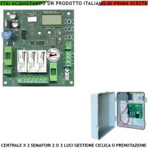 Centrale Elettronica 230 v 50 Hz Gestisce 2 Semafori 2/3 Luci Alimentazione Periferiche 24 v Funzioni Automatica o Prenotazione 2 Ingressi Sensori o