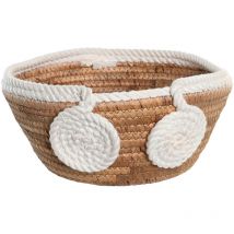 Centre detable Dkd Home Decor 30 x 30 x 14 cm natural white boho boho