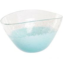Centre de table oftable Dkd Home Decor Mediterranean transparent blue 27 x 20 x 15.5 cm