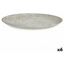 Giftdecor - Gift Decor Centrepiece de Spiral Table White Wood mdf 34,5 x 3 x 34,5 cm (6 pcs)