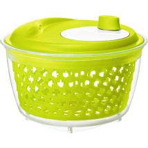 Fresh Filatore di Insalata, Plastica (pp) senza bpa, Verde/Trasparente, 4.5 l, 25.0 x 25.0 x 16.5 cm - Rotho