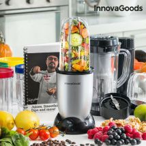 Innovagoods - Centrifugeuse en Verre avec Livre de Recette One Touch 250W Gris