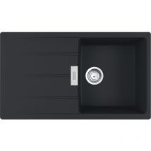 SOLIDO 2D-Spüle Centro CNG 611-86, 860 x 500 reversibel, Schwarz matt