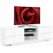 Centurion Supports - Avitus Premium High Gloss White with 4-White Drawers & 3-Shelf 32-65 led/ oled / lcd tv Cabinet