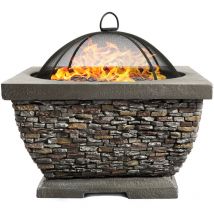 Centurion Supports - Fireology tonteria Prestigious Garden & Patio Heater Fire Pit Brazier and Barbecue with Eco-Stone Finish