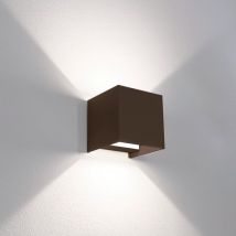 Applique bidirezionale quadrato a led up&down+ 20 w-800 lm-3.000k/4.000k/6500k col. corten - Century