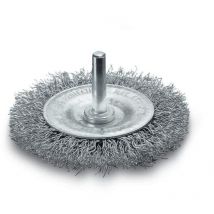 Lessmann - Cepillo circular con espiga alambre inox. ondulado 410185 Lessmann