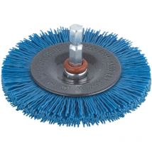 Wolfcraft - Cepillo de disco de alambre de nylon, suave, ø 75 mm i 2726000 i Para limpiar y pulir con suavidad madera y chapa