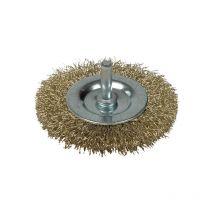 Cepillo Circular Acero Ondulado Ø100mm Con Espiga Multiusos Mota