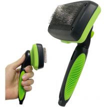 Cepillo para gatos de pelo corto, cepillo para el pelo de gato para el aseo, cepillo de aseo para perros autolimpiable, cepillo de aseo con dientes