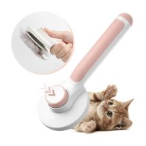 Cepillo para perros y gatos, cepillo autolimpiante para pelos muertos para perros y gatos de pelo largo y corto