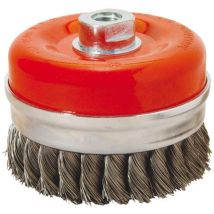 Brosse pour meuleuse – Ø 100 mm – Acier templado – Alambre trenzado – M14