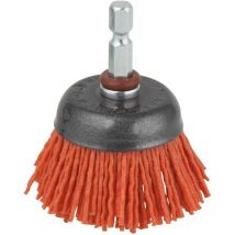 Wolfcraft - Cepillo copa nilon rojo ø 45 mm