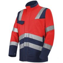 Blouson fluo safe xp rouge fluo/bleu marine l