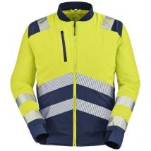 Blouson teddy alpilles jaune fluo/bleu marine s