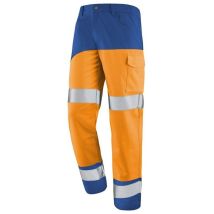 Pantalon fluo safe xp orange fluo/bleu bugatti l - FR(48-50)