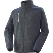 Pull zippe champoleon bleu chine/noir s