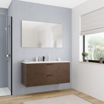 Ceramia - 120 cm, Mueble de baño nuevo montado, certificado fsc, color roble ( 4DW120)
