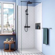 Ceramia - Alda Receveur de douche 80x80cm + Siphon Eslim90. Pierre de synthèse, blanc mat (ALD15-8080B-S)
