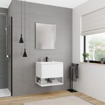Ceramia - Nuevo Mueble de baño 60 cm, certificado fsc, blanco roto ( 1OW60)