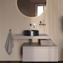 Ceramia - Timeless Countertop Basin in Stainless Steel, 38x38x11 cm, Without Overflow+Drain, Brushed Black Gunmetal (TMLW-3838BGM)