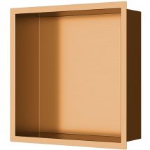 Ceramia - Timeless Niche de Douche à encastrer, Acier Inoxydable 304, 30x30x10cm, Cuivre brossé pvd