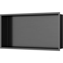 Ceramia Timeless Niche de Douche à encastrer, Acier Inoxydable 304, 60x30x10cm, Gun Métal brossé PVD