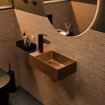 Ceramia - Timeless Stainless Steel Hand Basin 304, 40x22x11cm, Brushed Copper pvd (TMLW-4022BCP)