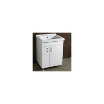 Alice Ceramica - Mobile Con Lavatoio Iseo Cm. 61x51 A Due Ante Bianco Di Ceramica