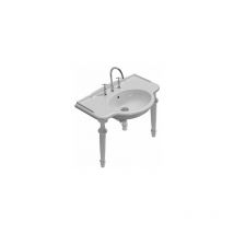 Gambe in ceramica a terra Paestum con lavabo cm. 90x56 bianco